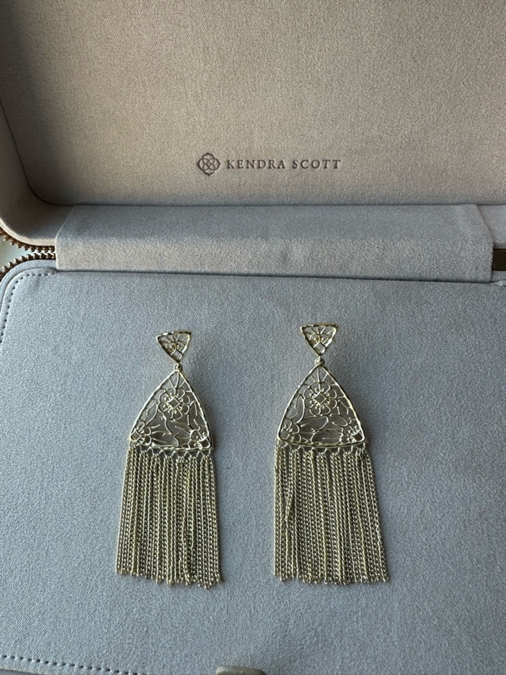 Kendra Scott Ana Gold Filigree Tassel Drop Earrings